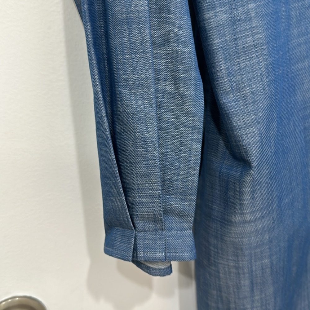 NWT Zero + Maria Cornejo Washed Indigo 100%Cotton, sleeves, 2 pockets - Picture 12 of 16